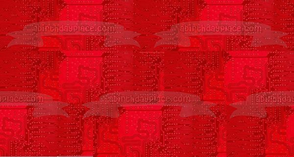 Red Woven Background Edible Cake Topper Image ABPID10098 For Sale