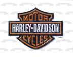 Harley Davidson Orange Logo Metal Appearance Edible Cake Topper Image ABPID27240 on Sale