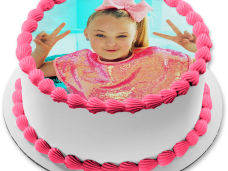 Jo Jo Siwa Joelle Joanie Peace Signs Edible Cake Topper Image ABPID15279 Discount