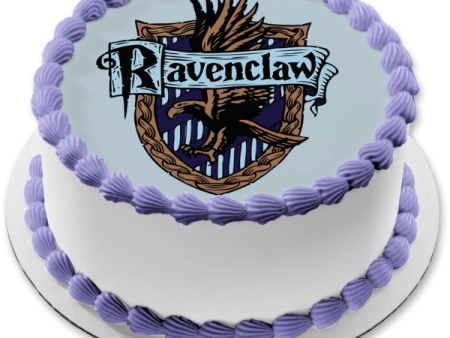 Harry Potter Ravenclaw Crest Blue Background Edible Cake Topper Image ABPID27803 Online Hot Sale