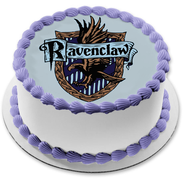 Harry Potter Ravenclaw Crest Blue Background Edible Cake Topper Image ABPID27803 Online Hot Sale