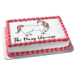 The Hazy Unicorn Stars Colorful Edible Cake Topper Image ABPID09972 Cheap