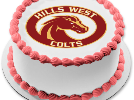 Half Hollow Hills West Colts Logo Edible Cake Topper Image ABPID09820 Supply