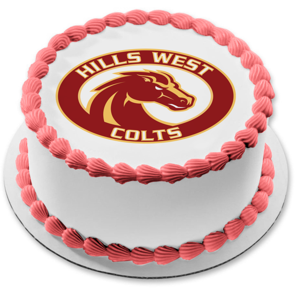 Half Hollow Hills West Colts Logo Edible Cake Topper Image ABPID09820 Supply