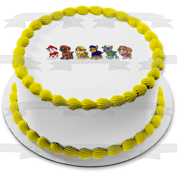 Paw Patrol Chase Everest Skye Zuma Marshall Rocky Edible Cake Topper Image ABPID09750 on Sale