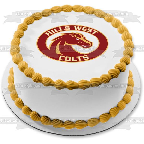 Half Hollow Hills West Colts Logo Edible Cake Topper Image ABPID09820 Supply