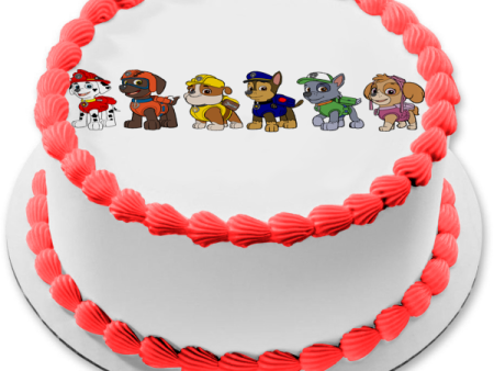 Paw Patrol Chase Everest Skye Zuma Marshall Rocky Edible Cake Topper Image ABPID09750 on Sale