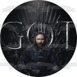 Game of Thrones Sandor Clegane Iron Throne Black Background Edible Cake Topper Image ABPID27218 Discount