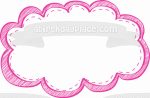 Pink Cloud Frame Edible Cake Topper Image Frame ABPID09701 Sale