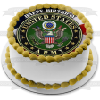 United States Army Emblem Eagle American Flag Edible Cake Topper Image ABPID27504 Fashion