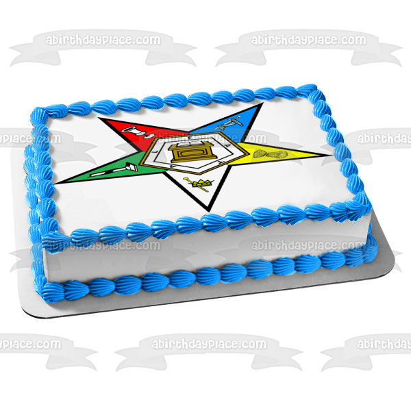 Order of the Eastern Star Logo Edible Cake Topper Image ABPID27743 Sale