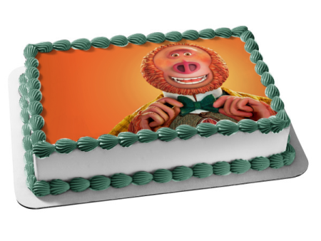 Missing Link Mr. Link Orange Background Edible Cake Topper Image ABPID27524 Online Sale