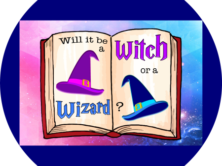 Baby Shower Will It Be a Witch or a Wizard Book Edible Cake Topper Image ABPID27286 Sale