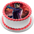 Guardians of Galaxy Gamora Star-Lord Shooting Edible Cake Topper Image ABPID15407 Cheap