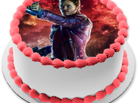 Guardians of Galaxy Gamora Star-Lord Shooting Edible Cake Topper Image ABPID15407 Cheap