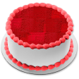 Red Woven Background Edible Cake Topper Image ABPID10098 For Sale