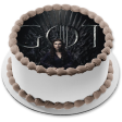 Game of Thrones Melisandre Iron Throne Black Background Edible Cake Topper Image ABPID27272 Online now