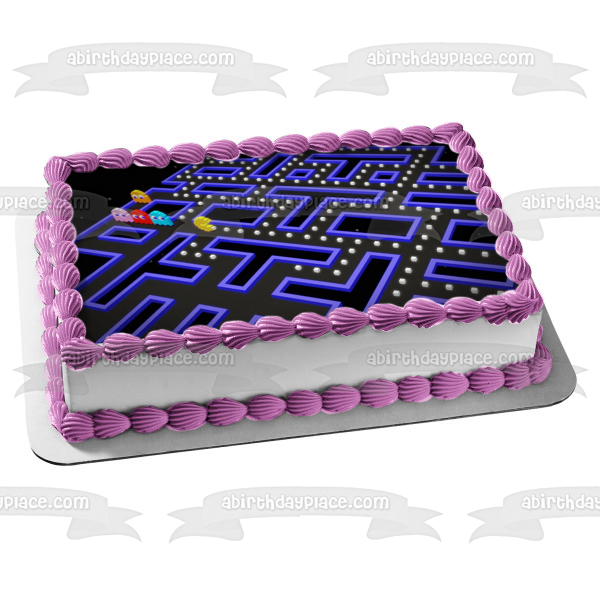 Namco Pac-Man Inky Blinky Pinky Clyde Edible Cake Topper Image ABPID22354 Online