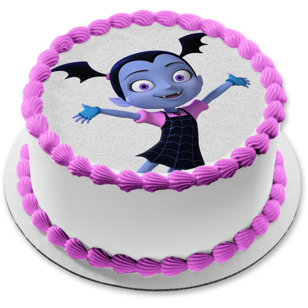 Vampirina Disney White Background Edible Cake Topper Image ABPID15227 Fashion