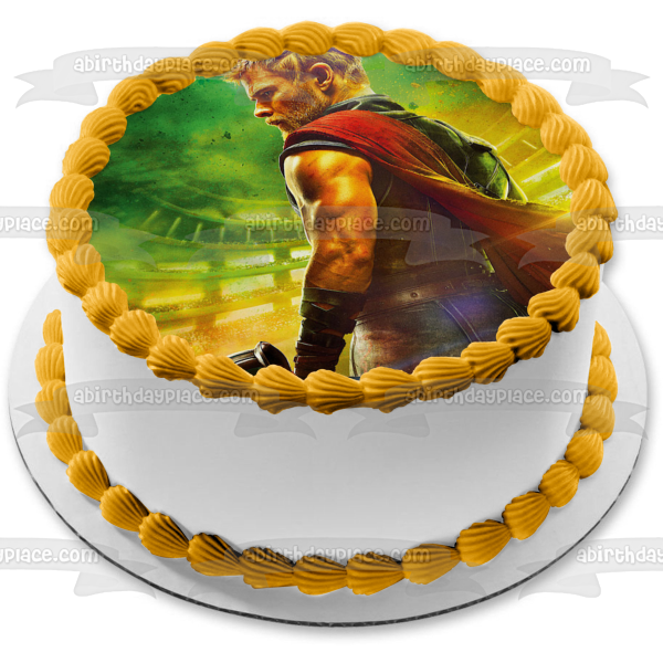 Thor Ragnarok Stadium Background Edible Cake Topper Image ABPID08696 Online