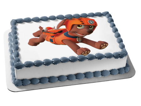 Paw Patrol Zuma Running Helmet Edible Cake Topper Image ABPID27247 Supply