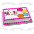 Hello Kitty Happy Birthday Colorful Balloons Edible Cake Topper Image ABPID09806 For Discount