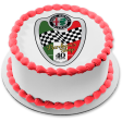 Alfa Romeo Automobiles Logo Edible Cake Topper Image ABPID09792 on Sale