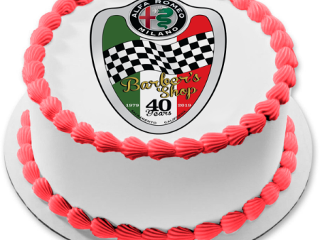 Alfa Romeo Automobiles Logo Edible Cake Topper Image ABPID09792 on Sale