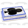 Playing Card Suit Black Club Edible Cake Topper Image ABPID27611 Fashion