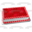 Red Woven Background Edible Cake Topper Image ABPID10098 For Sale