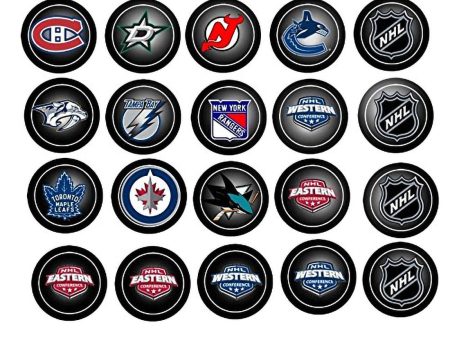 NHL National Hockey League Logos New York Rangers Toronto Maple Leafs New Jersey Devils Edible Cupcake Topper Images ABPID27603 Hot on Sale