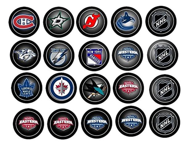 NHL National Hockey League Logos New York Rangers Toronto Maple Leafs New Jersey Devils Edible Cupcake Topper Images ABPID27603 Hot on Sale