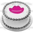 Pink Cowgirl Hat Edible Cake Topper Image ABPID27512 Online Sale