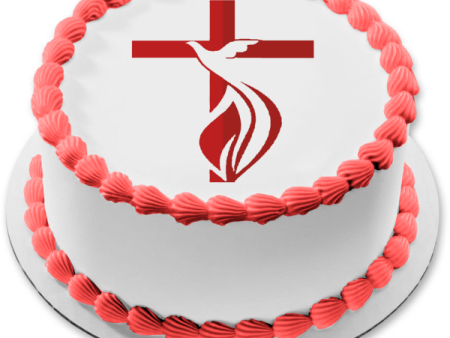 Holy Spirit and the Cross Edible Cake Topper Image ABPID27371 Hot on Sale