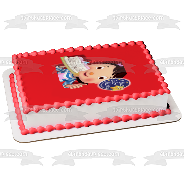 Little Baby Bum Birthday Cake Red Background Edible Cake Topper Image ABPID27392 Online now