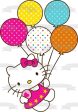 Hello Kitty Happy Birthday Colorful Balloons Edible Cake Topper Image ABPID09806 For Discount