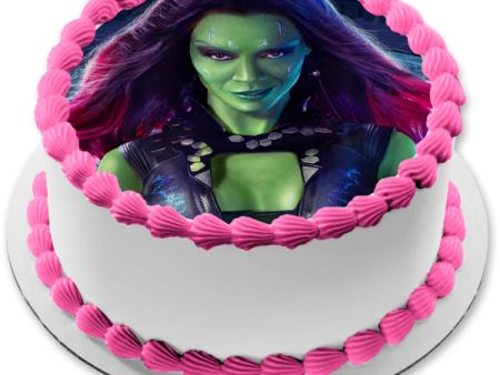 Marvel Gamora Zen Whoberi Ben Titan Edible Cake Topper Image ABPID15510 Online now