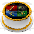 LEGO Ninjago Tournament Lloyd Kai Jay Cole Edible Cake Topper Image ABPID27542 Online Hot Sale