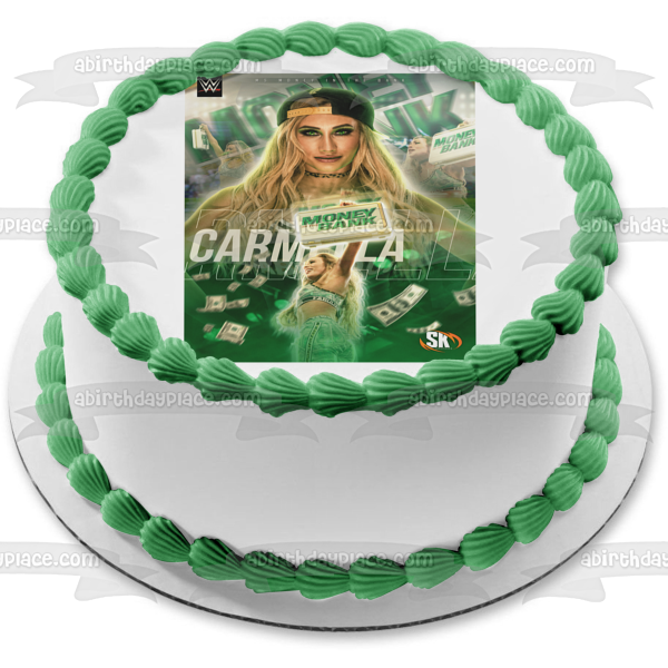 WWE World Wrestling Entertainment Carmella Michael Money In The Bank Edible Cake Topper Image ABPID27509 Online Hot Sale