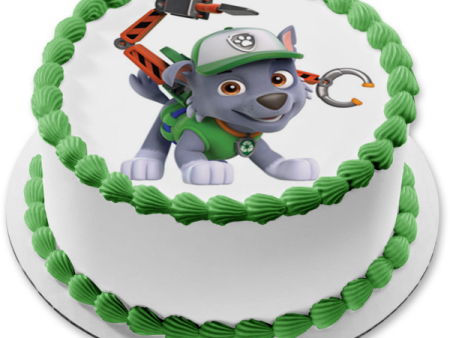 Paw Patrol Rocky Backpack Tools Edible Cake Topper Image ABPID27497 Sale