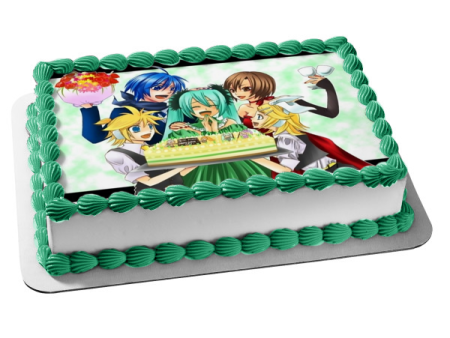 Anime Cartoon Various Characters Happy Birthday Edible Cake Topper Image ABPID03648 Online