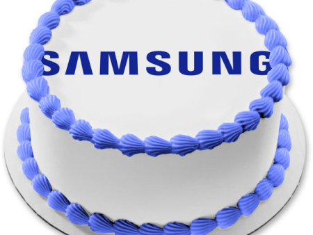 Samsung Blue Logo Edible Cake Topper Image ABPID10089 Sale