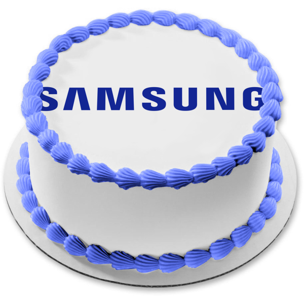 Samsung Blue Logo Edible Cake Topper Image ABPID10089 Sale