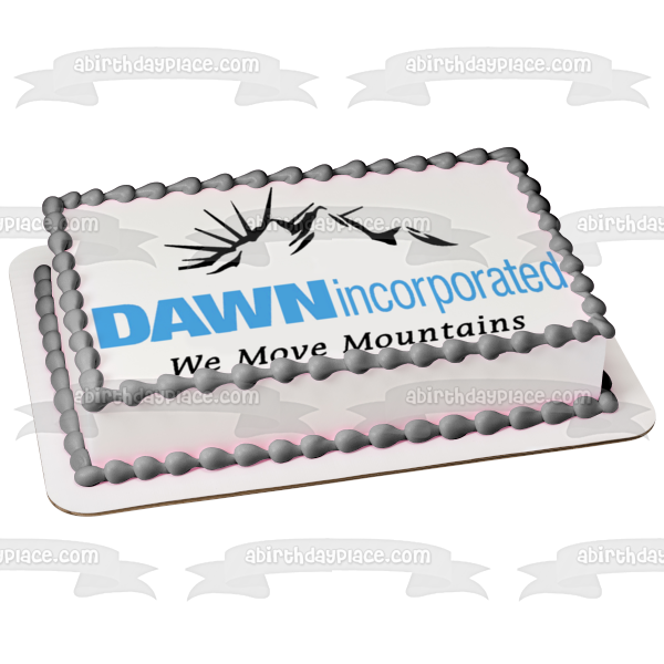 Dawn Incorporated We Move Mountains Edible Cake Topper Image ABPID10110 Discount