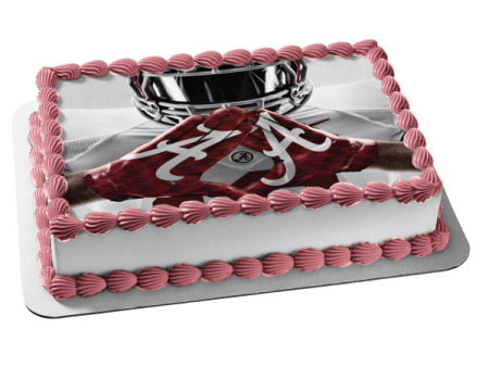 Alabama Crimson Tide Football NCAA Edible Cake Topper Image ABPID09875 Online Sale