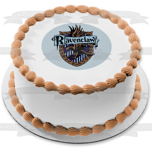 Harry Potter Ravenclaw Crest Blue Background Edible Cake Topper Image ABPID27803 Online Hot Sale