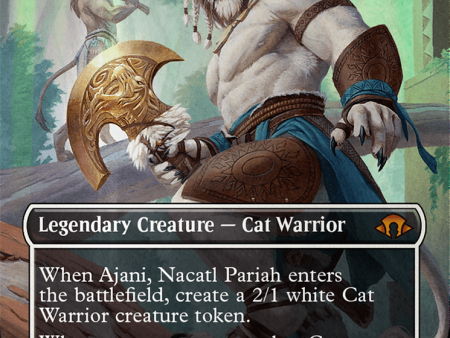 Ajani, Nacatl Pariah    Ajani, Nacatl Avenger (Borderless) (Textured Foil) [Modern Horizons 3] Sale